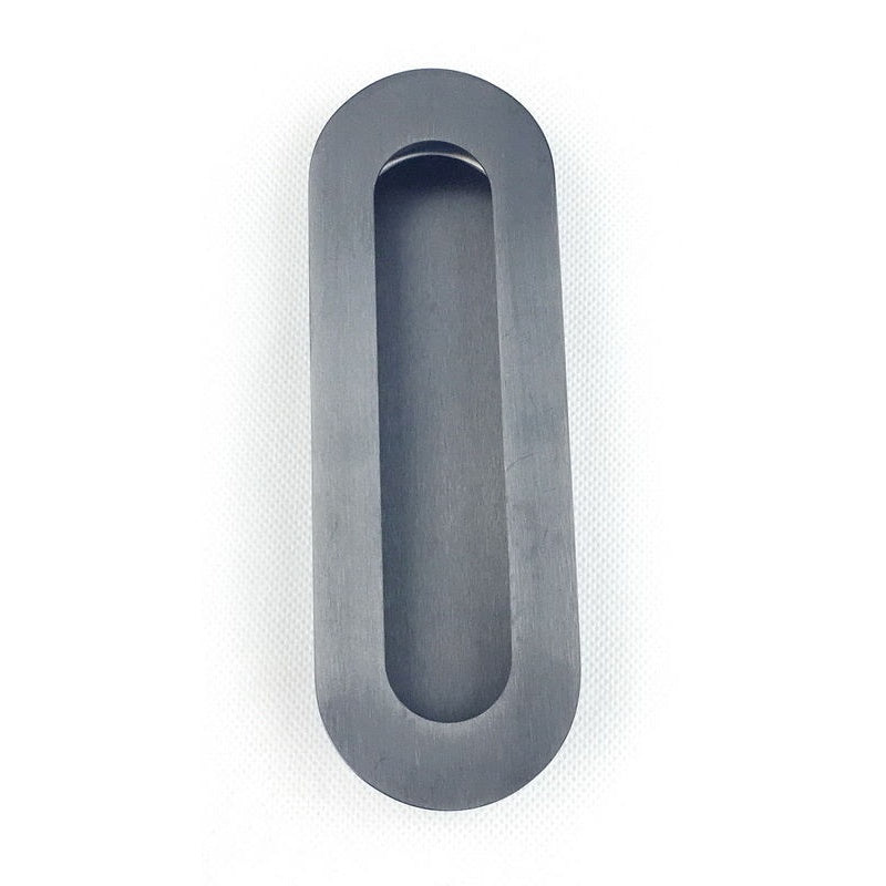 Flush Pull R Satin Black Nickel 150x50mm