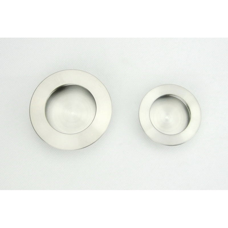 Flush Pull Round 50 & 65mm Satin Stainless