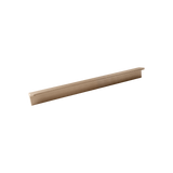 Momo Flapp Pull Handle 160mm in Brushed Dark Brass - finish and profile close-up