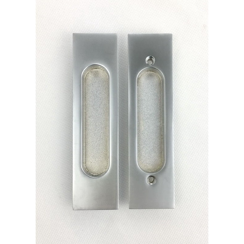 Flush Pull (back to back) 150x39mm Satin Chrome Pearl