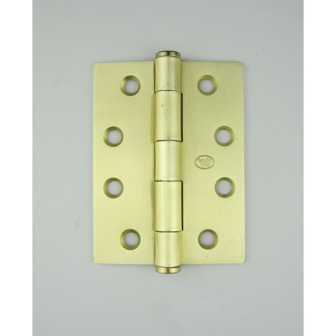 100x75x2.5mm Fixed Pin Satin Brass Hinge