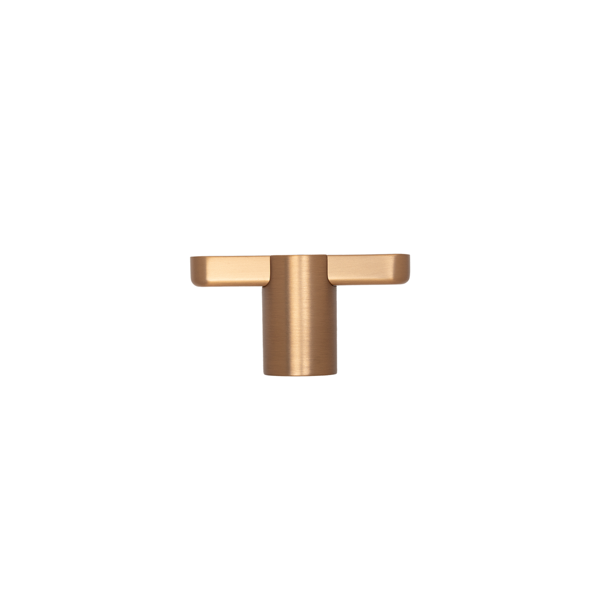 Momo Fusion T Knob 58mm in Brushed Dark Brass - rear mounting detail