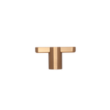 Momo Fusion T Knob 58mm in Brushed Dark Brass - rear mounting detail