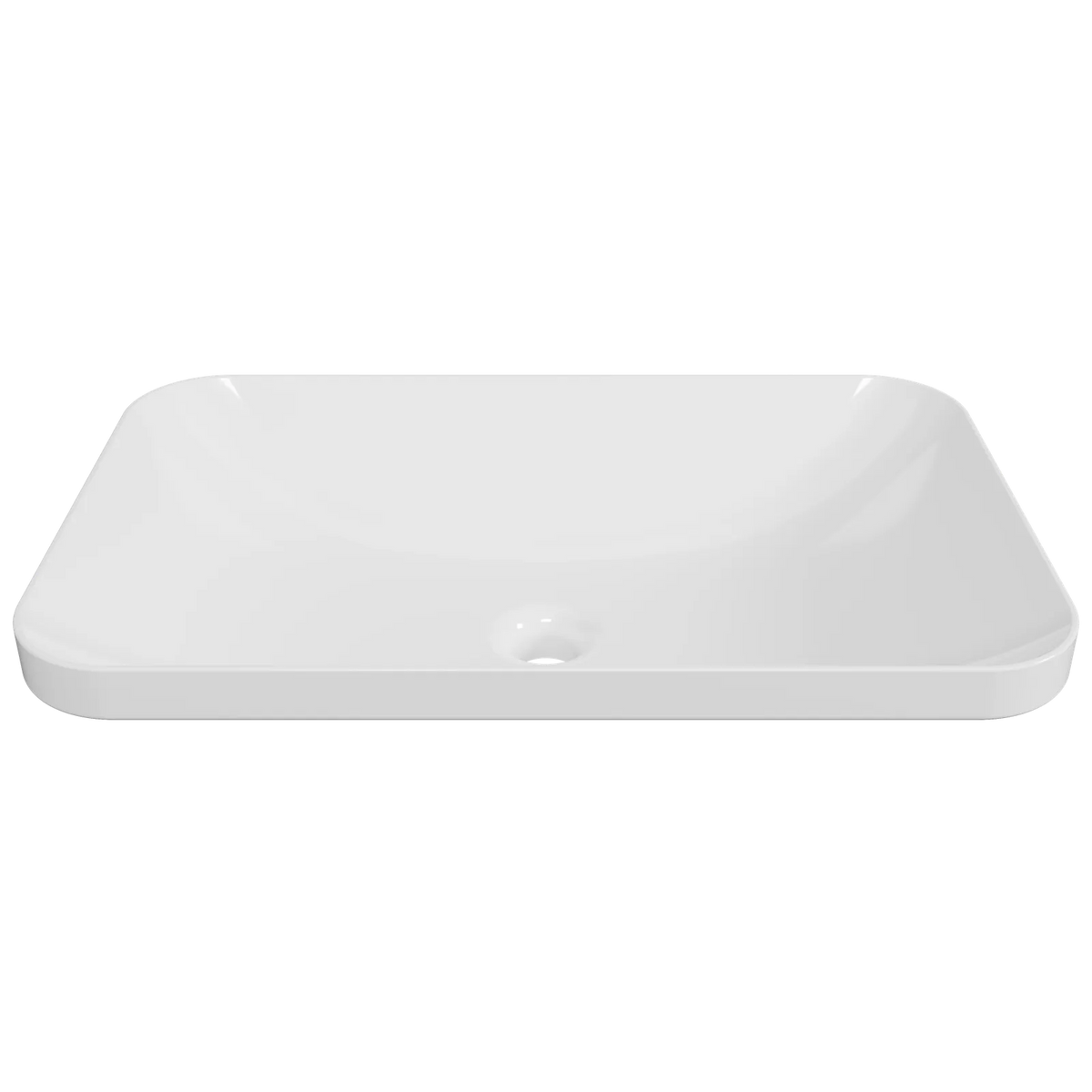 Timberline George Semi Inset Basin 600mm Gloss White