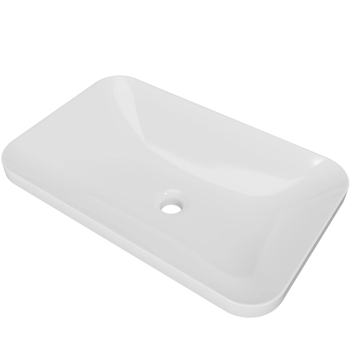 Timberline George Semi Inset Basin 600mm Gloss White - image 2