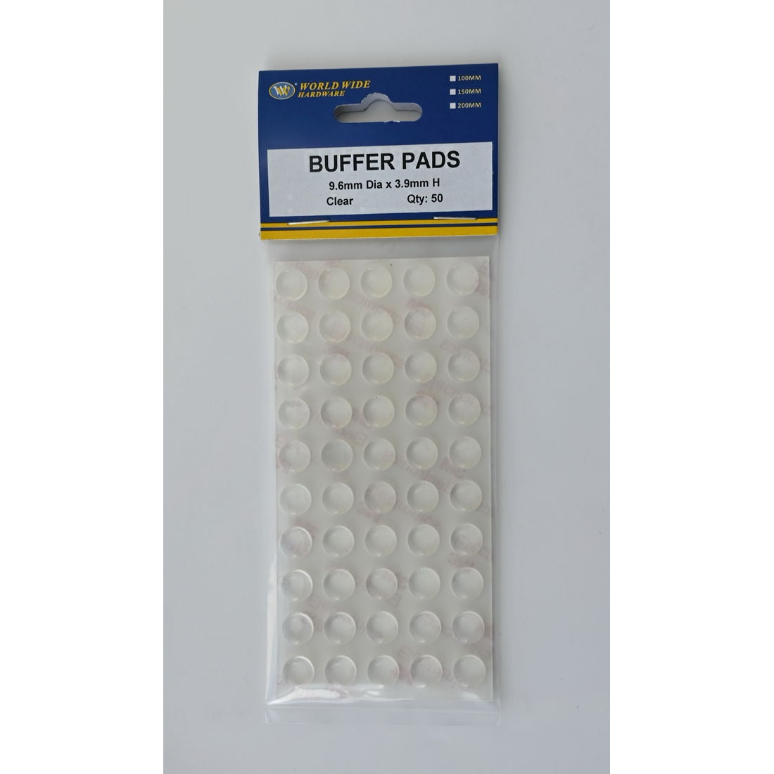 Clear Buffer Pads 9.6x3.8MM (PK50)