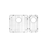 Lavello Protection Grid for MKSP-D670440 (2pcs) in Stainless Steel - front view