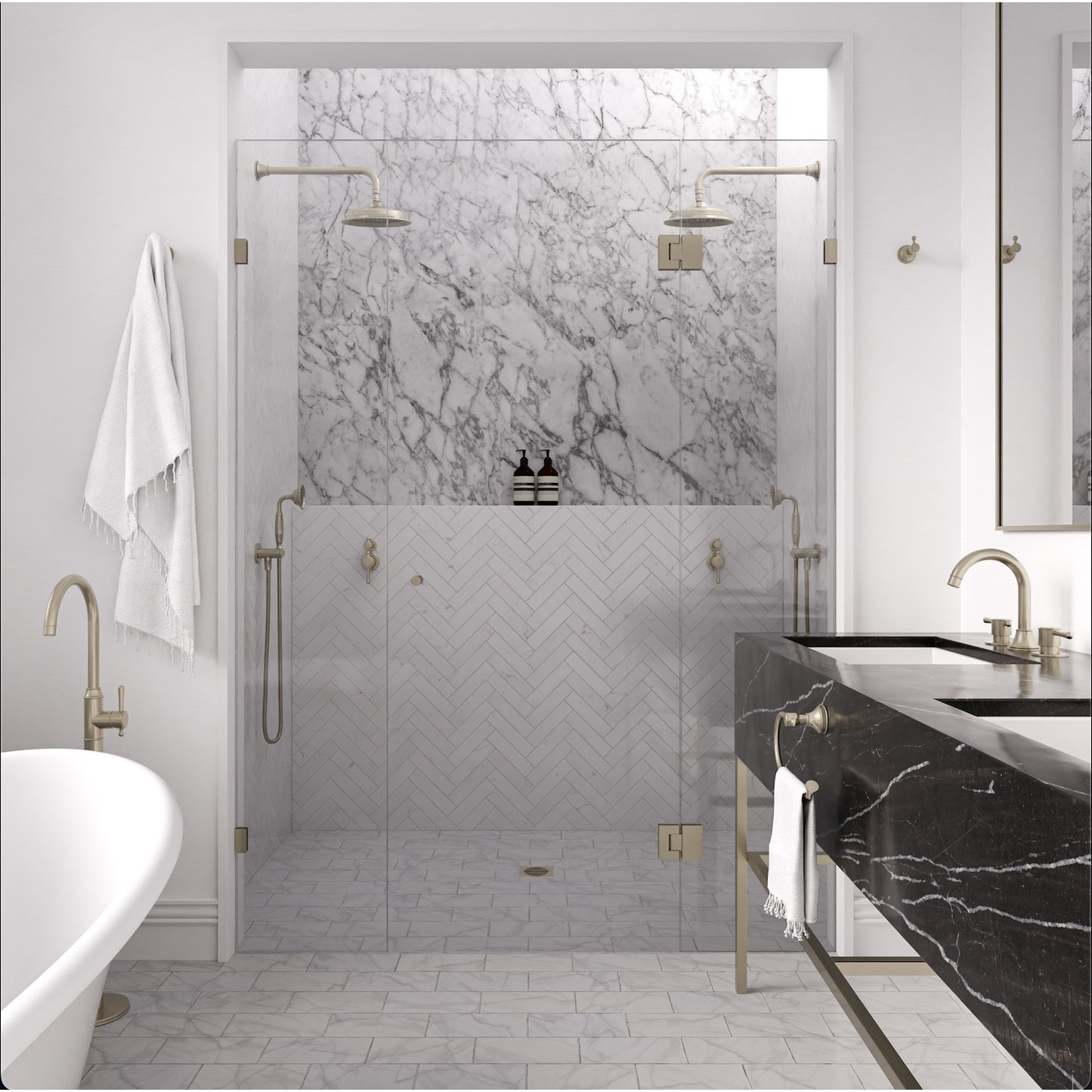 Harrington Freestanding Bath Filler - Brushed Nickel