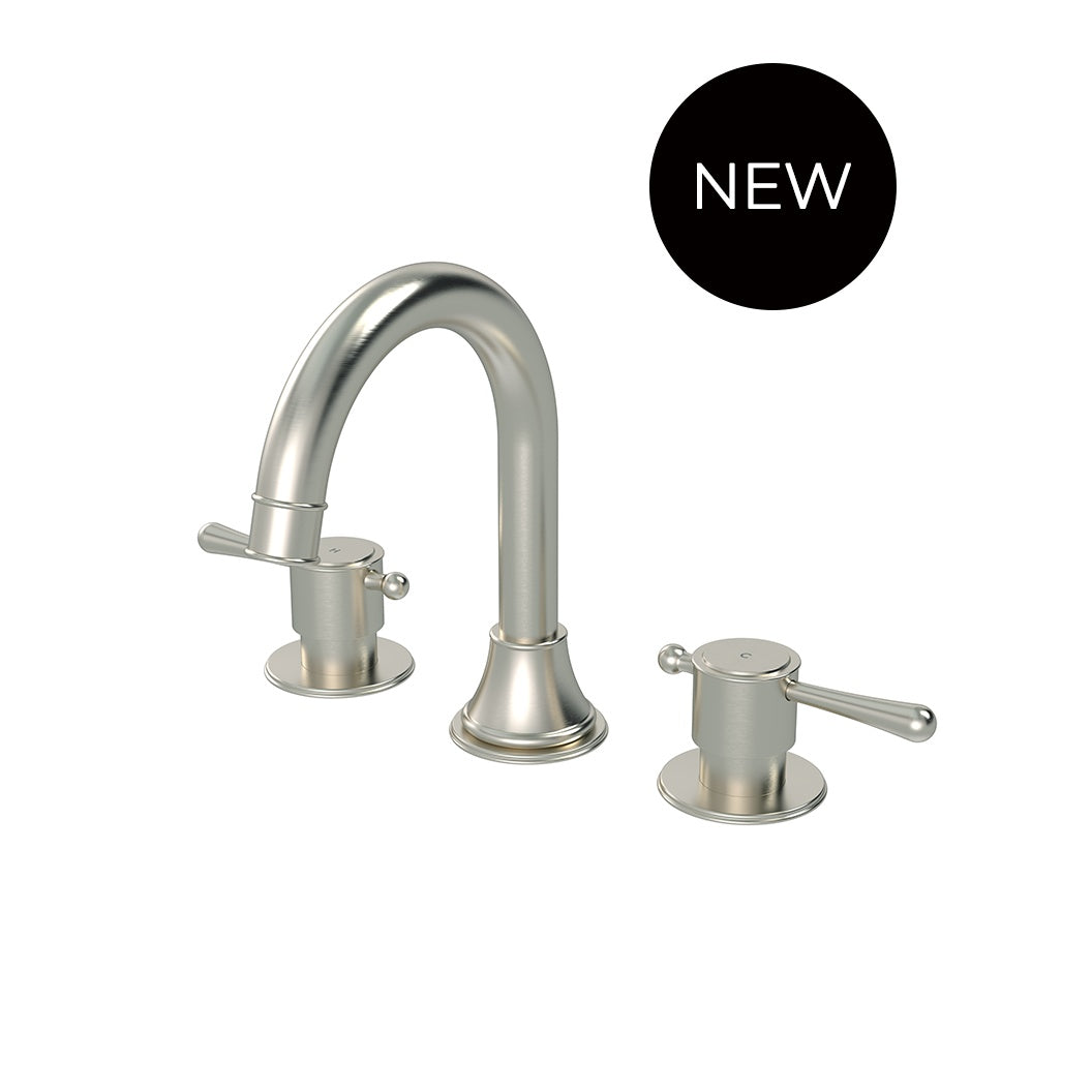 Harrington Three Hole Basin Set with Lever Handle
