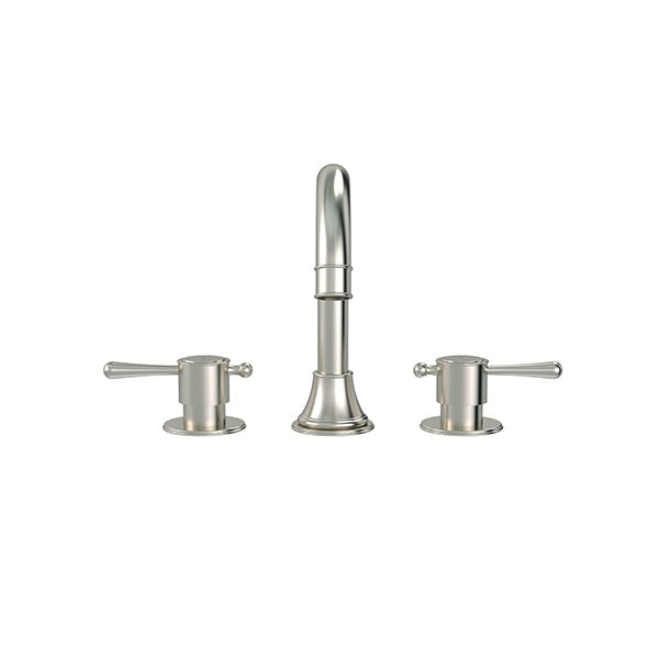 Harrington Three Hole Basin Set with Lever Handle - angled product view