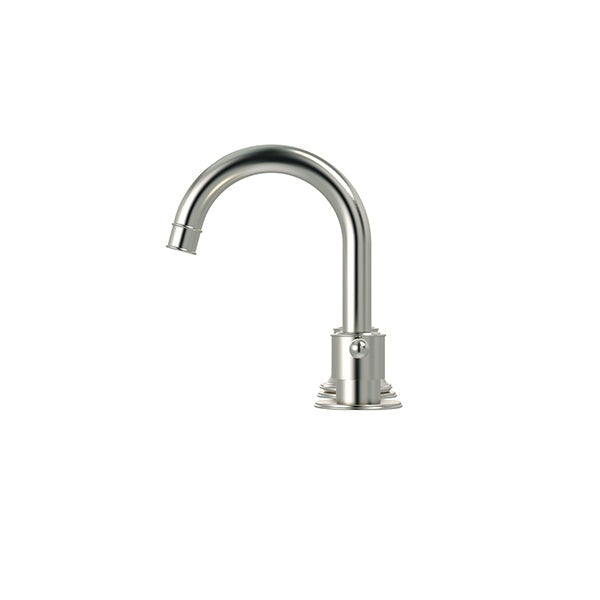 Harrington Three Hole Basin Set with Lever Handle - close-up detail view