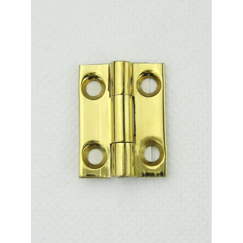 Brass Hinge 25x19x1.2mm, 38x22x1.4mm, 50x32x1.4mm Polished Brass Fixed PIn