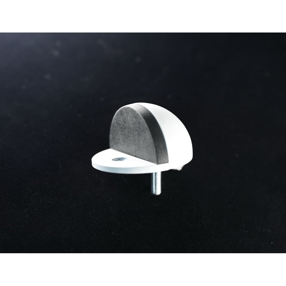 Half Moon Door Stop Matt White - 46mm