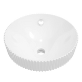 Timberline Henry Flute Inset Basin 360mm Gloss White