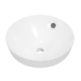 Timberline Henry Flute Semi Inset Basin 360mm Gloss White - image 2