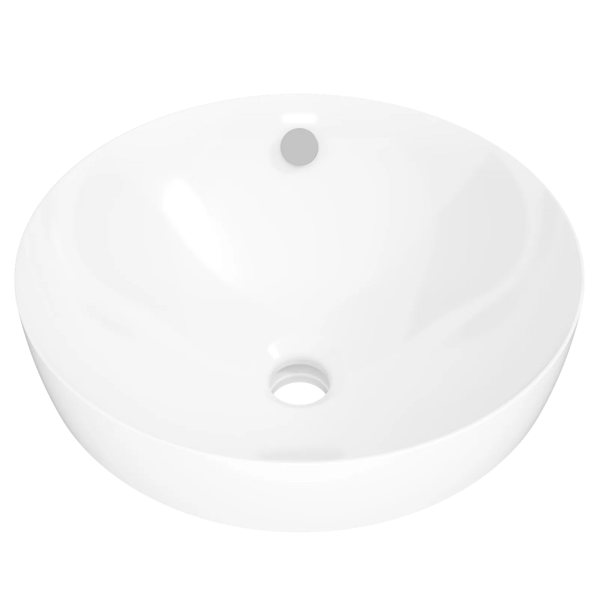 Timberline Henry Semi Inset Basin 360mm Gloss White