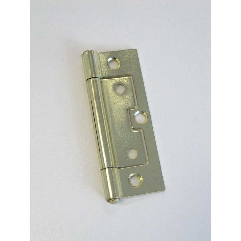 Non Mortise Hinge 75x31x1.6mm, 89x34x1.8mm FP & LP Bright Brass