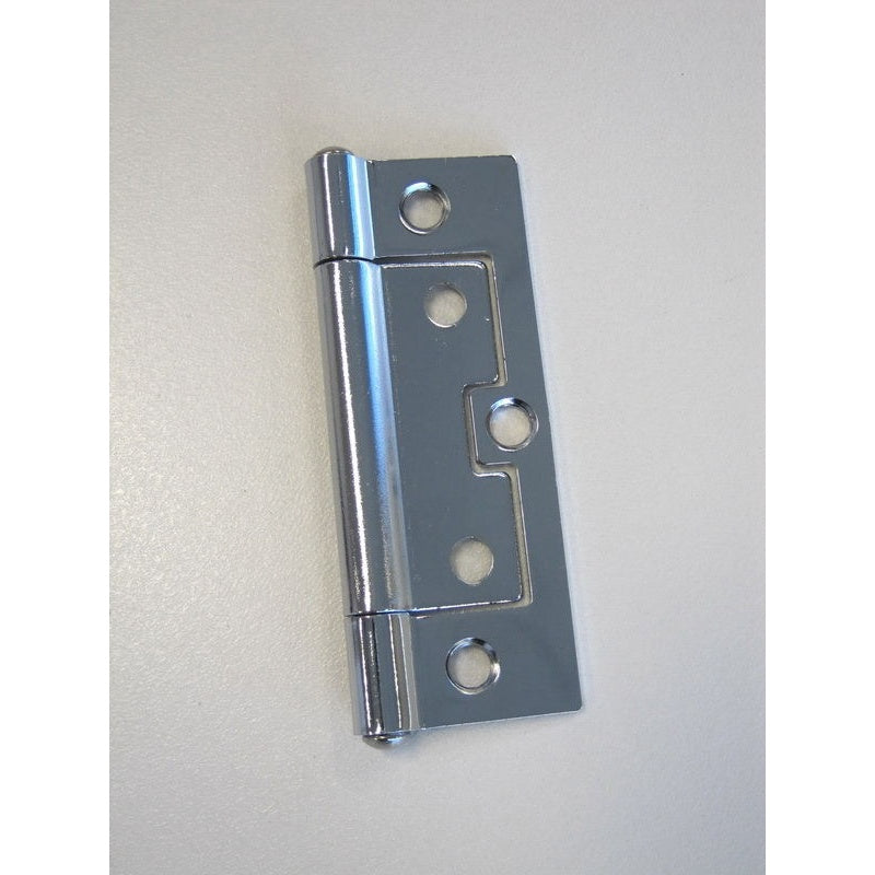 Non Mortise Hinge 75x31x1.6mm, 89x34x1.8mm FP & LP Bright Chrome