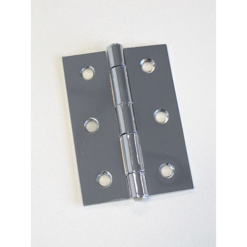 Hinge Steel Butt 70x50x1.6mm Fixed Pin Polished Chrome