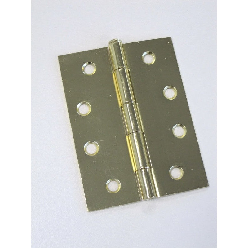 Hinge Steel Butt 100x75x1.6mm FP & LP Bright Brass