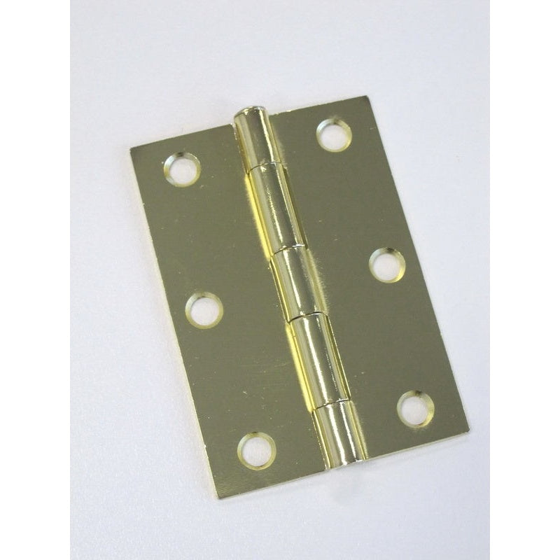 Hinge Steel Butt 85x60x1.6mm Fixed & Loose Pin Bright Brass