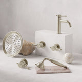Harrington Wall Tap Set with Lever Handle - side profile view