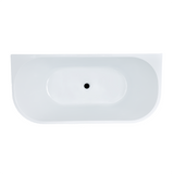 Havana Back To Wall Bathtub in Matt White