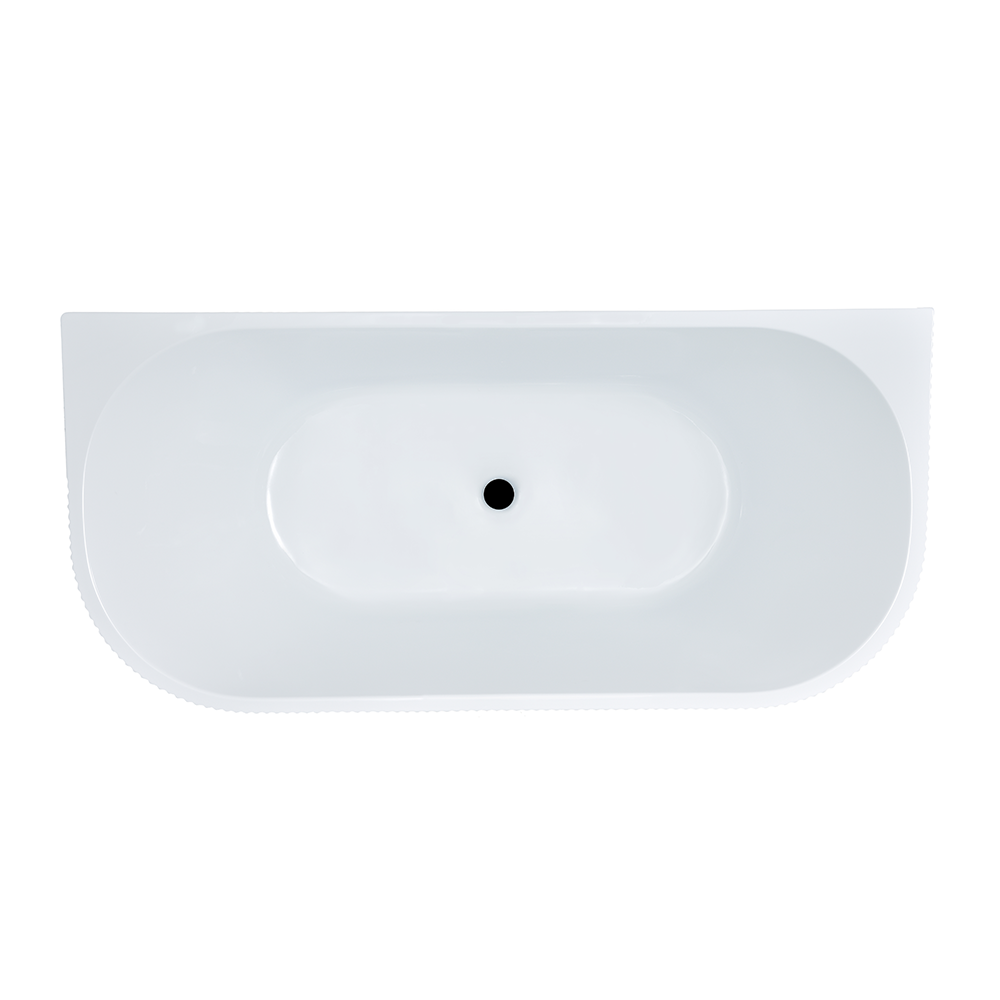 Havana Back To Wall Bathtub in Matt White