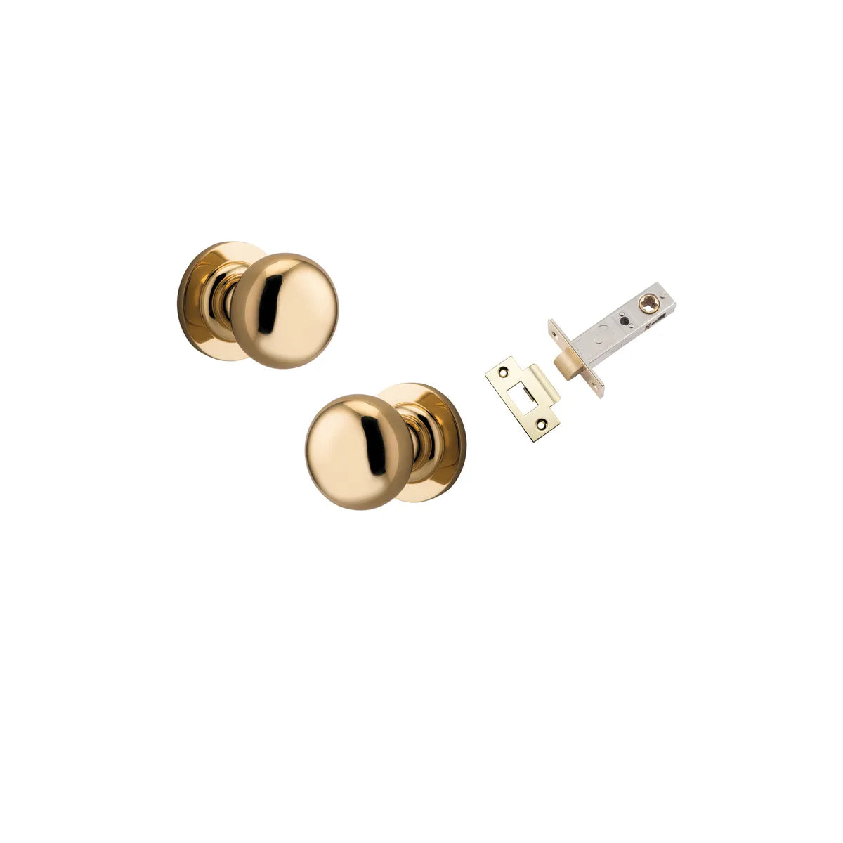 Cambridge Knob - Round Rose Passage Kit in Brushed Brass - alternative product view