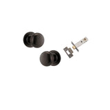Cambridge Knob - Round Rose Passage Kit in Signature Brass - front view