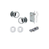 Cambridge Knob - Round Rose Entrance Kit with Separate High Security Lock - entrance set configuration (15 of 18)
