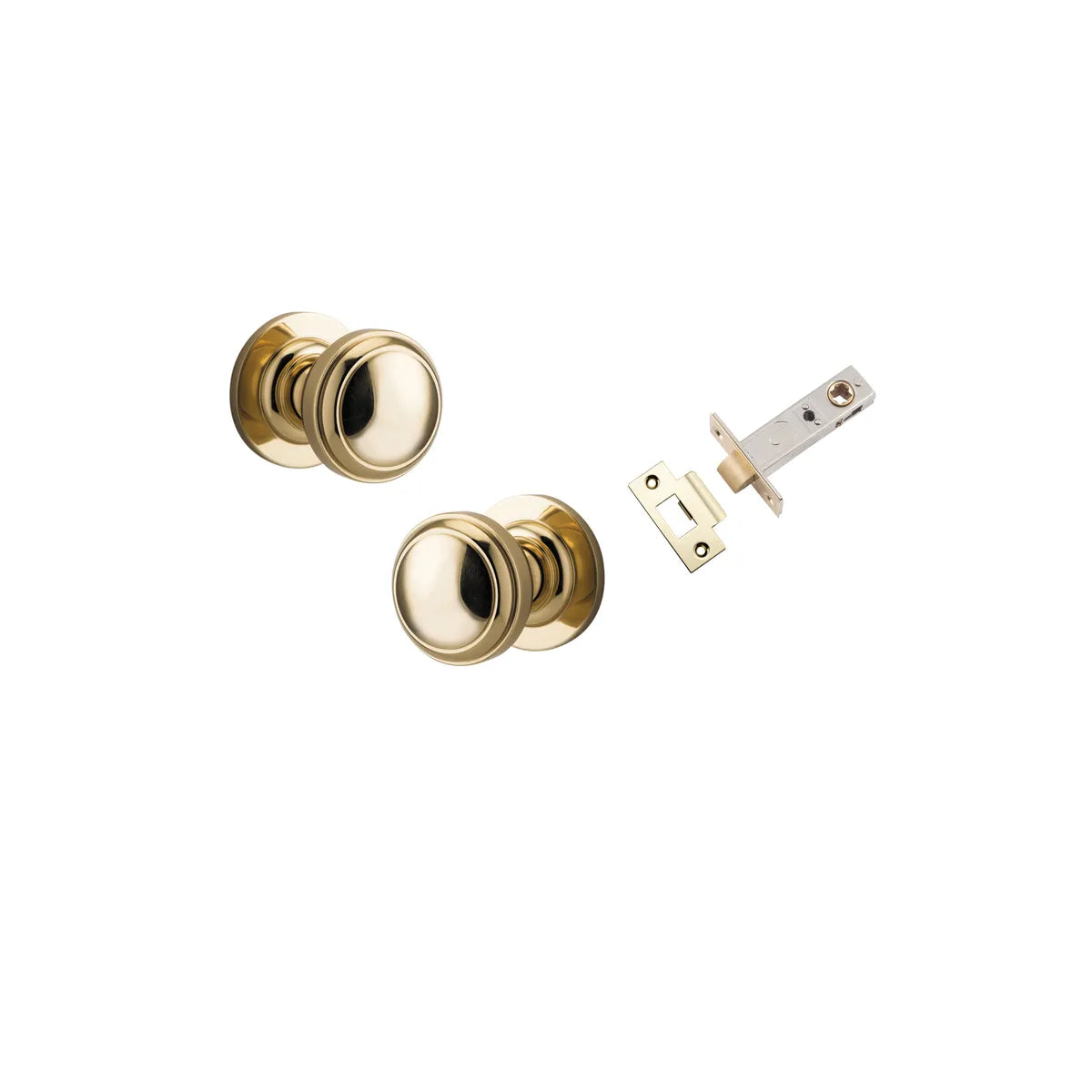 Paddington Knob - Round Rose Passage Kit in Brushed Brass - alternative product view