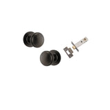 Paddington Knob - Round Rose Passage Kit in Signature Brass - front view