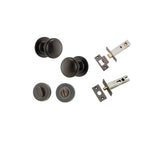 Paddington Knob - Round Rose Privacy Kit with Separate Privacy Turn in Signature Brass - privacy set configuration