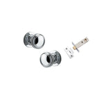 Paddington Knob - Round Rose Passage Kit in Polished Chrome - rear mounting detail