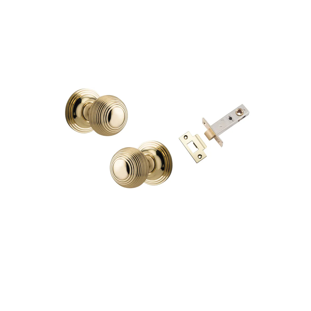 Guildford Knob - Round Rose Passage Kit in Polished Brass - alternative product view