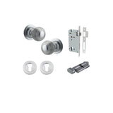 Guildford Knob - Round Rose Entrance Kit with Separate High Security Lock - entrance set configuration (11 of 18)