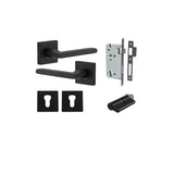 Baltimore Lever - Square Rose Entrance Kit with Separate High Security Lock - entrance set configuration (3 of 14)