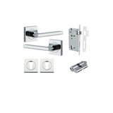 Baltimore Lever - Square Rose Entrance Kit with Separate High Security Lock - entrance set configuration (5 of 14)