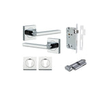 Baltimore Lever - Square Rose Entrance Kit with Separate High Security Lock - entrance set configuration (12 of 14)