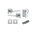 Baltimore Lever - Square Rose Entrance Kit with Separate High Security Lock - entrance set configuration (9 of 14)
