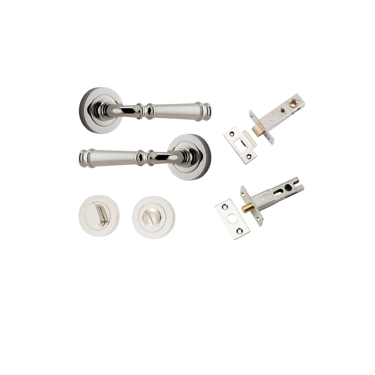 Verona Lever - Round Rose Privacy Kit with Separate Privacy Turn
