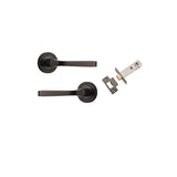 Annecy Lever - Round Rose Passage Kit in Signature Brass - front view