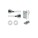 Annecy Lever - Round Rose Entrance Kit with Separate High Security Lock - entrance set configuration (2 of 18)