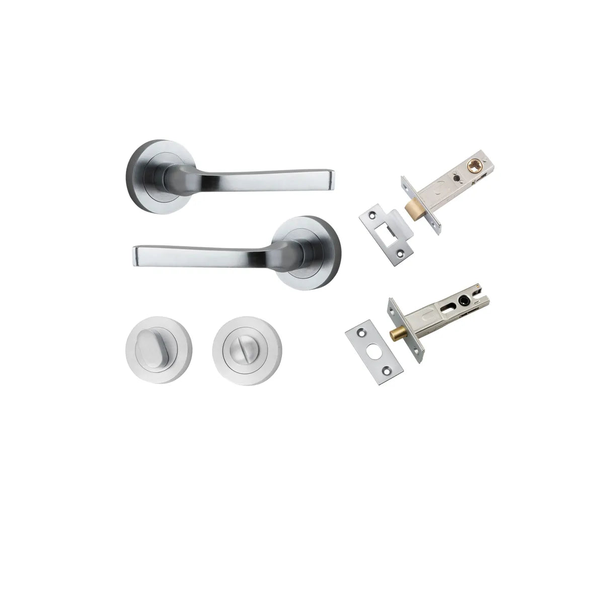 Annecy Lever - Round Rose Privacy Kit with Separate Privacy Turn