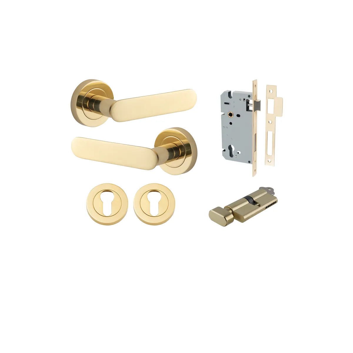 Bronte Lever - Round Rose Entrance Kit with High Security Lock - entrance set configuration (11 of 14)