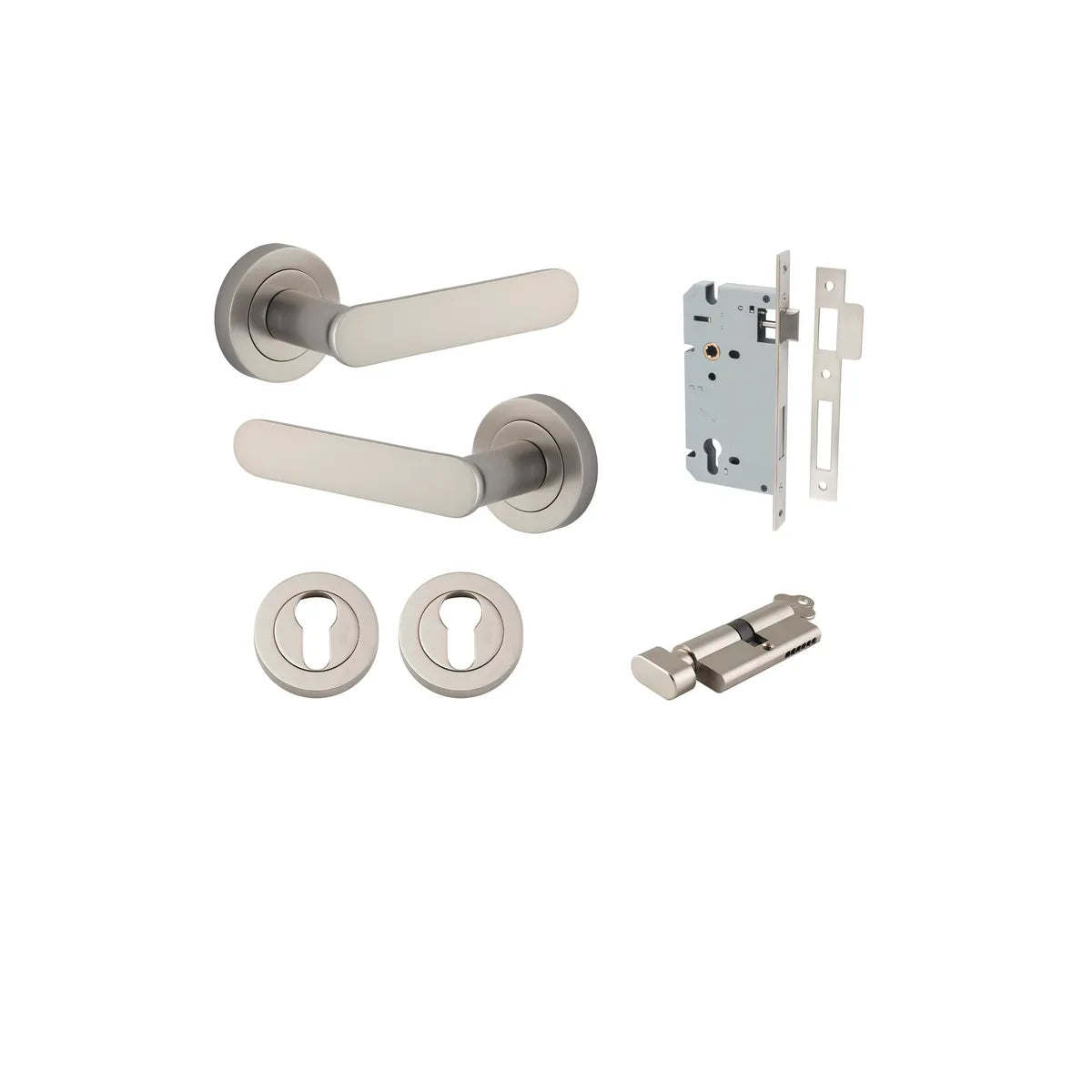 Bronte Lever - Round Rose Entrance Kit with High Security Lock - entrance set configuration (13 of 14)