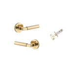Berlin Lever - Round Rose Privacy Kit (Inbuilt Privacy) in Brushed Brass - privacy set configuration (4 of 7)