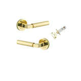 Berlin Lever - Round Rose Passage Kit in Brushed Chrome - side profile view