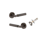 Berlin Lever - Round Rose Passage Kit in Signature Brass - finish and profile close-up
